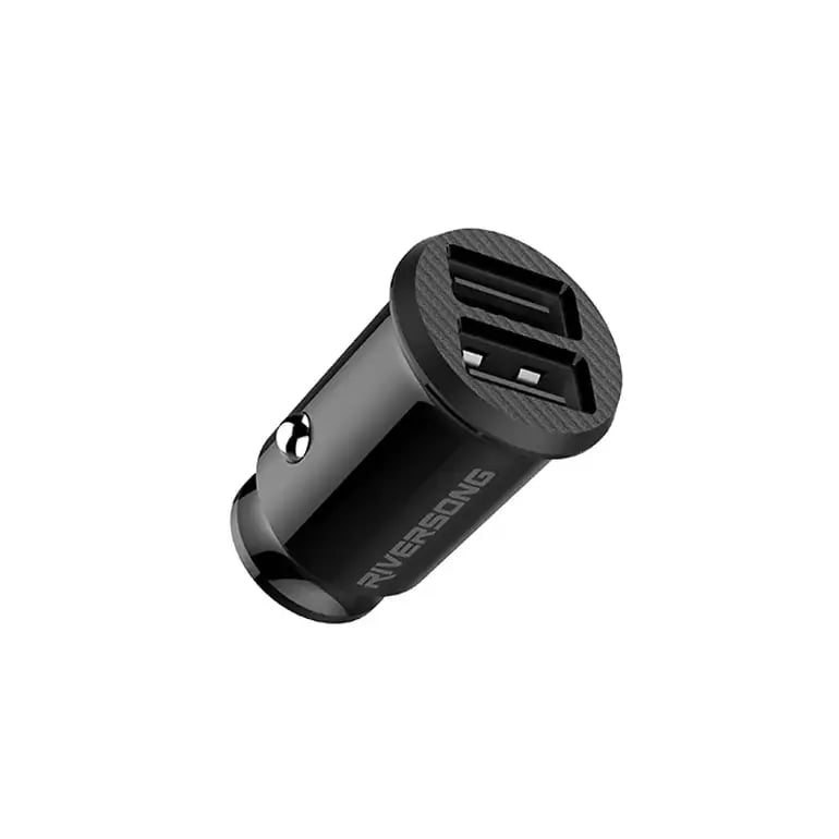 شاحن سيارة ريفرسونج  منفذين USB أسود