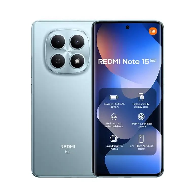 ريدمي نوت 15 ذاكرة 256 جيجا 8 رام 5G أزرق