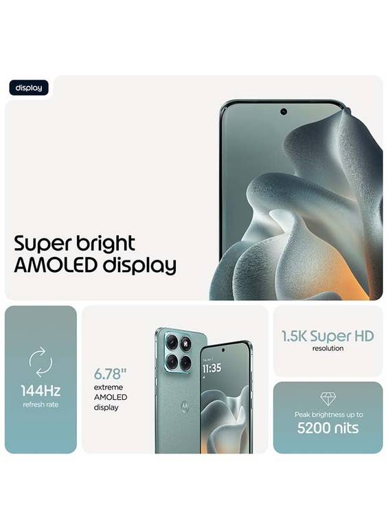 موتورولا Edge 70 Fusion ذاكرة 256 جيجا 12 رام 5G أخضر