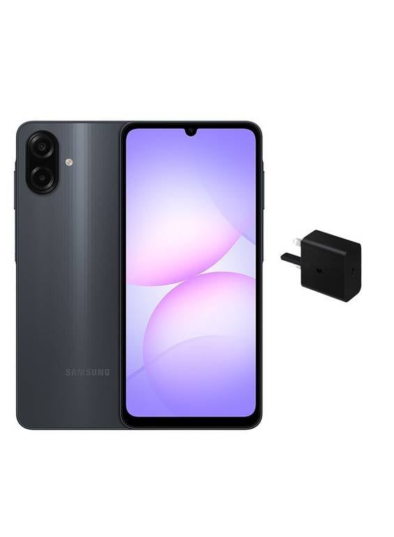 سامسونج A07 ذاكرة 128 جيجا 4 رام 4G أسود + شاحن سامسونج 