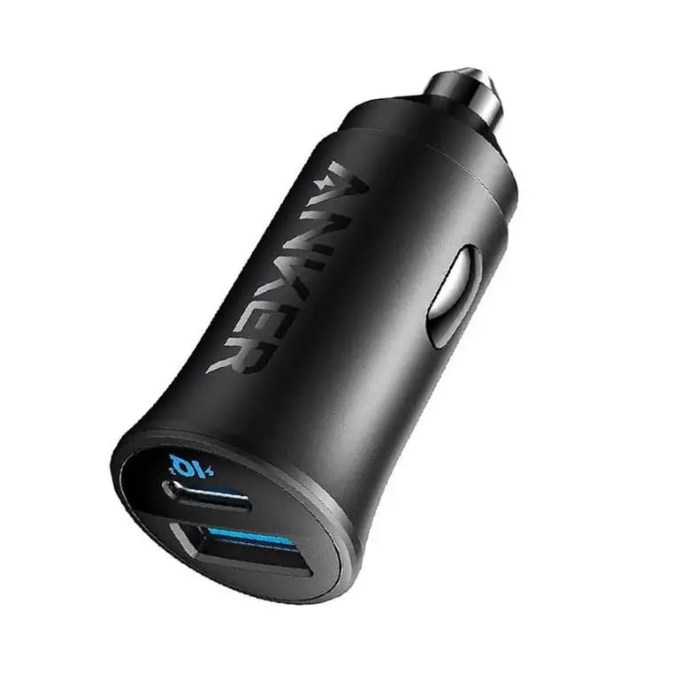 شاحن سيارة انكر 30 واط منفذ تايب سي ومنفذ USB 