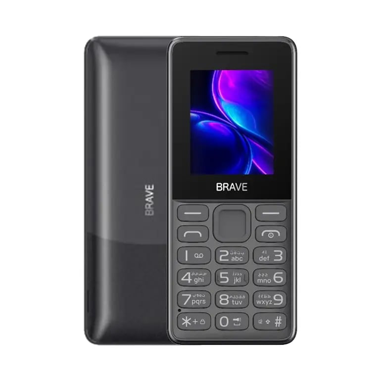 هاتف بريف B105 يدعم شريحتين اتصال 4G أسود