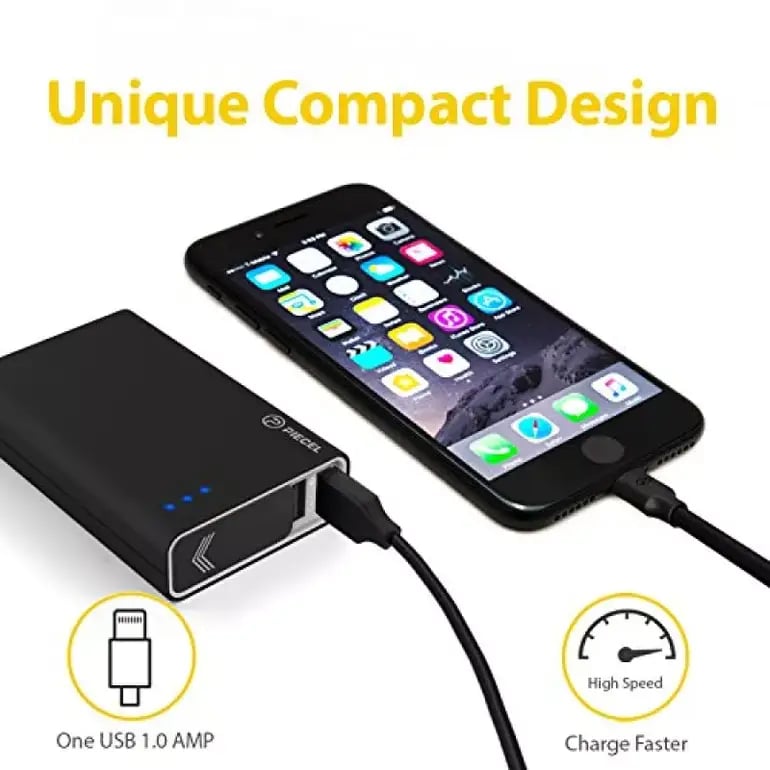 بايسيل باور بانك 10050 مللي أمبير منفذين USB أسود