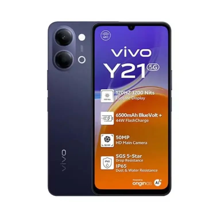 فيفو Y21 ذاكرة 256 جيجا 4 رام 5G أسود