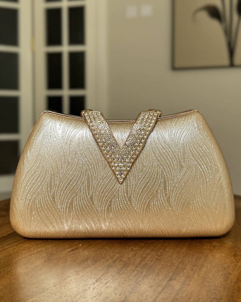 An elegant bag with a soft textured pattern