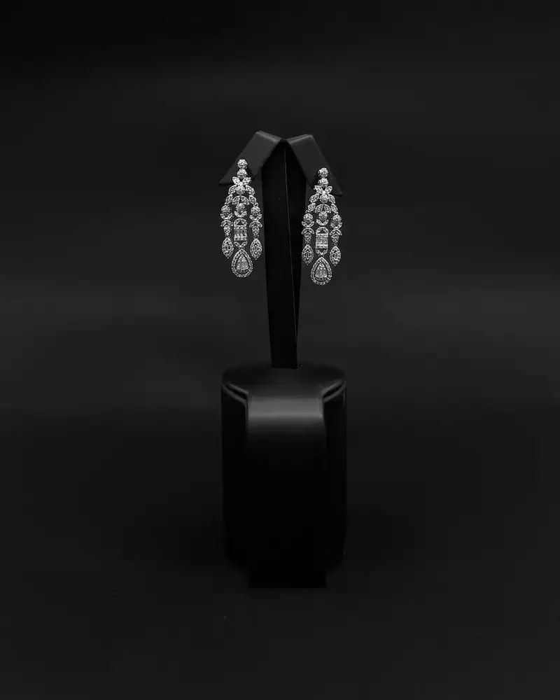 Elegant womens earrings with harmonious intricate details