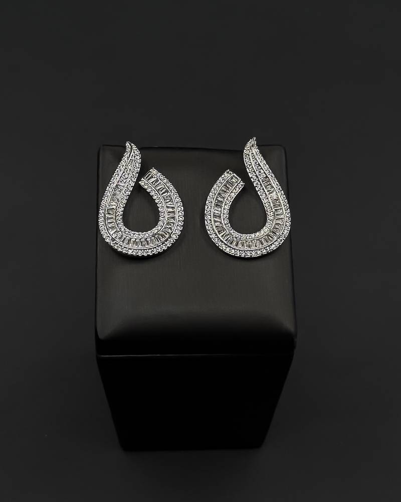 Women's silver drop earrings