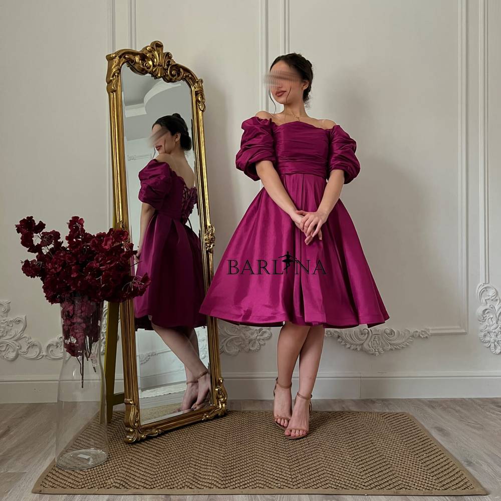 Shanton short dress in raspberry color