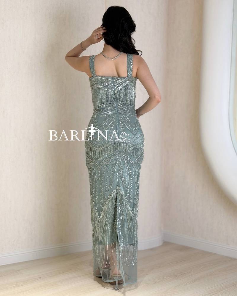 Tiffany sequined dress with a soft neckline