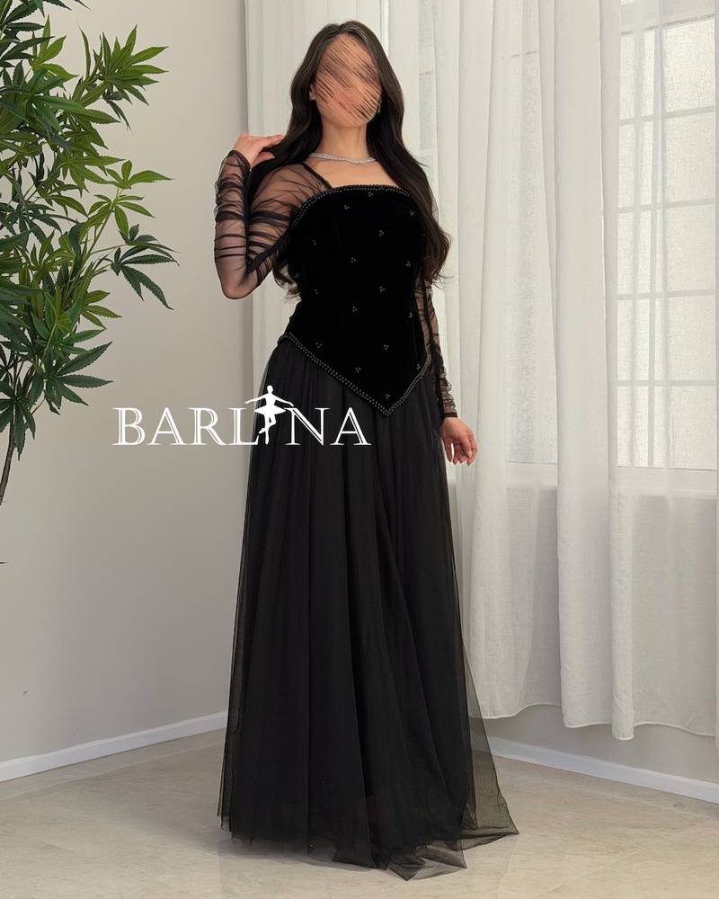 elegant black evening dress