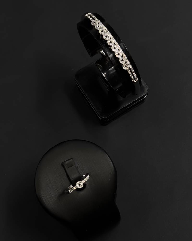 Bracelet and ring with delicate decorative details