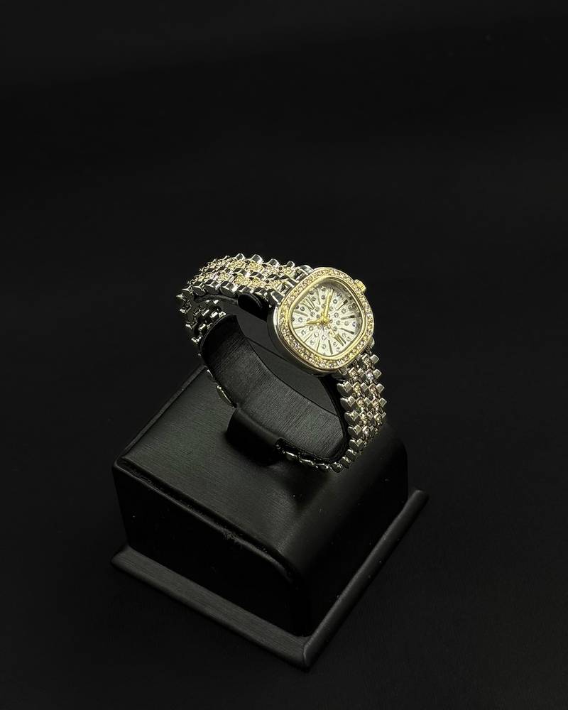 A dazzling women's watch fully studded
