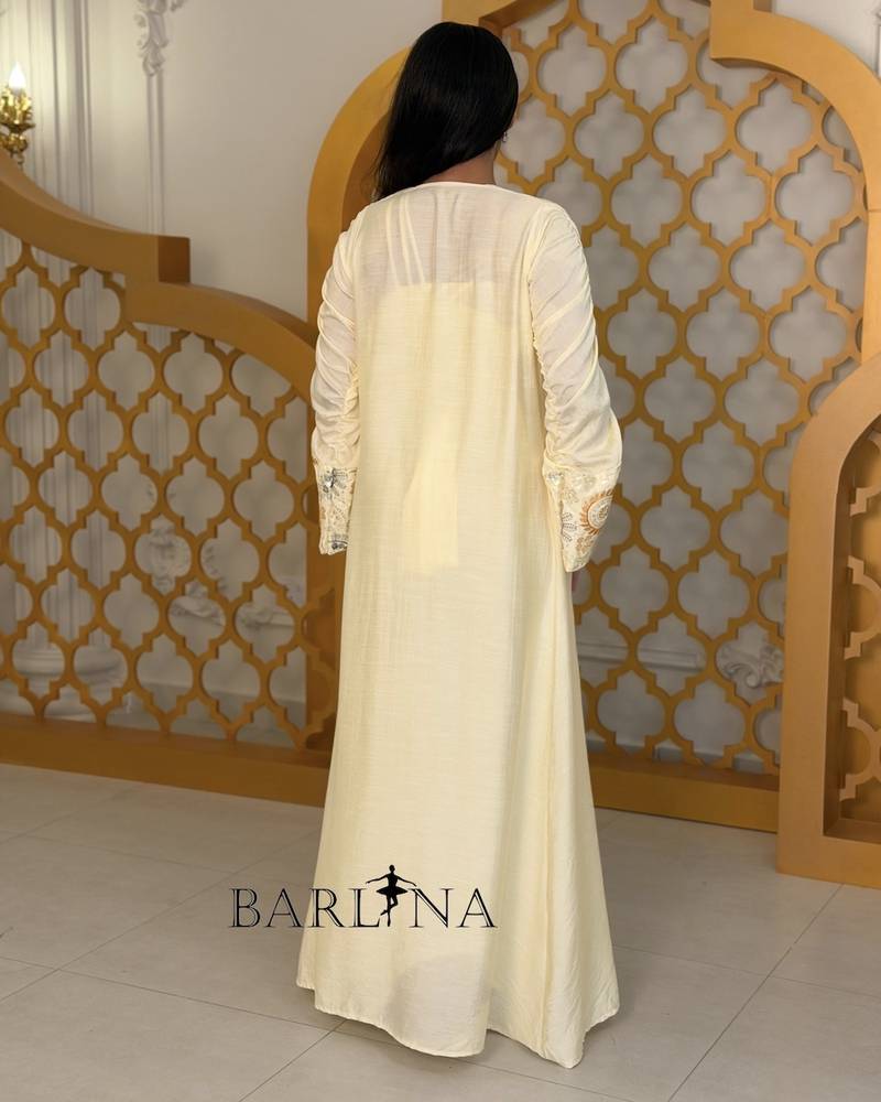 Luxurious jalabiya with an embroidered jumpsuit