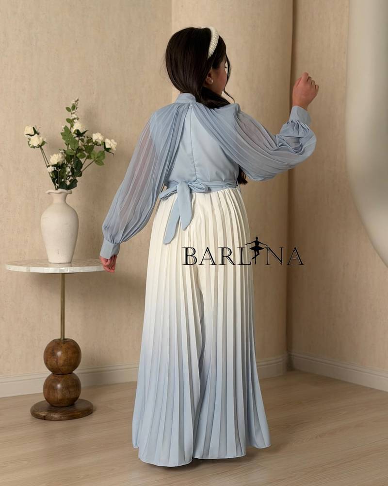 Girls' two-piece jumpsuit in color gradients