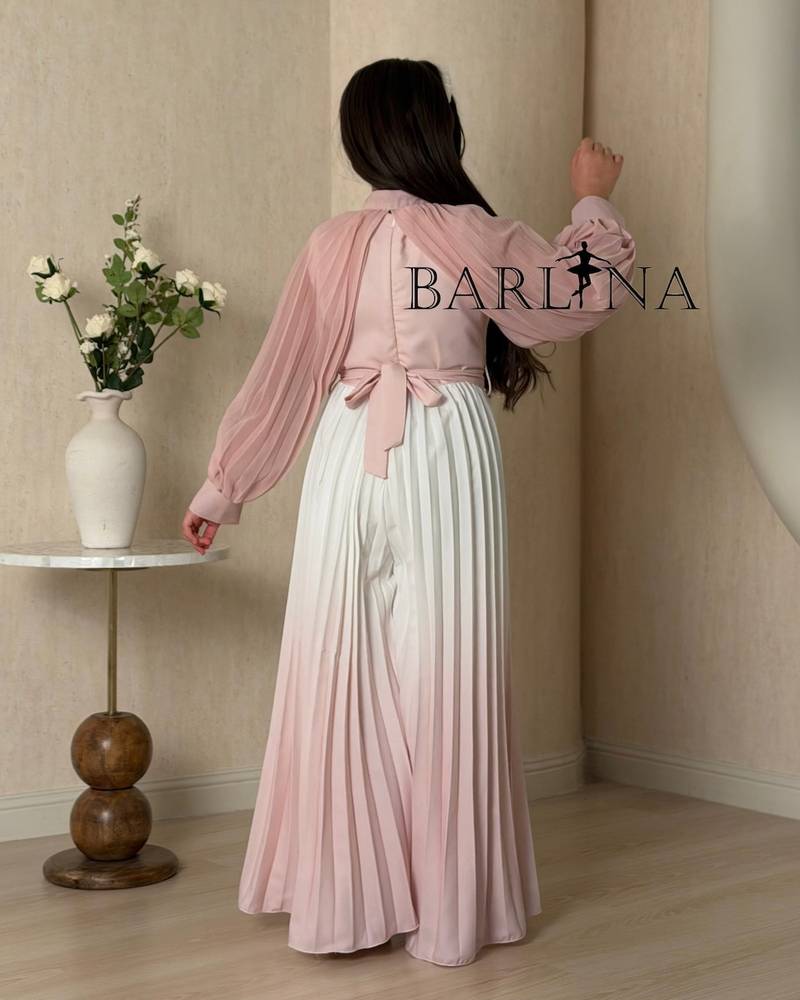 Girls' two-piece jumpsuit in color gradients