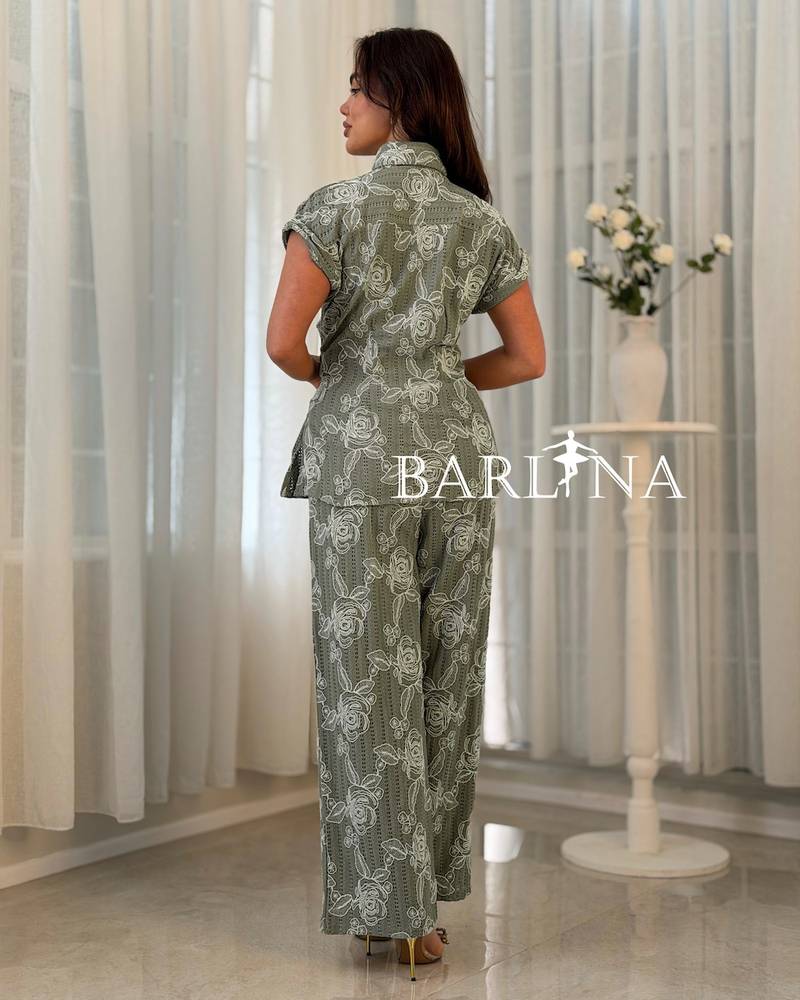 A soft and elegant lace pajama set