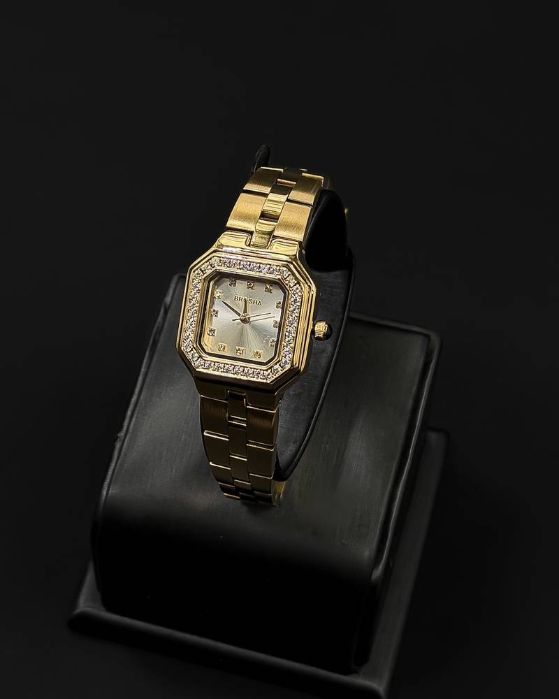 Elegant women's watch with a classic square design