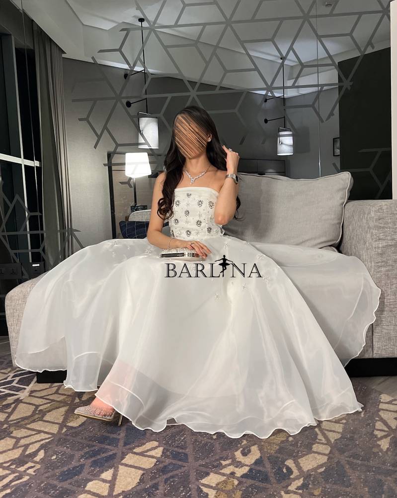 Off-white gazar dress