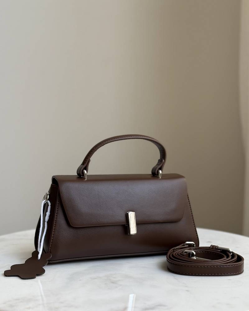 Luxury bag with soft leather and front flap