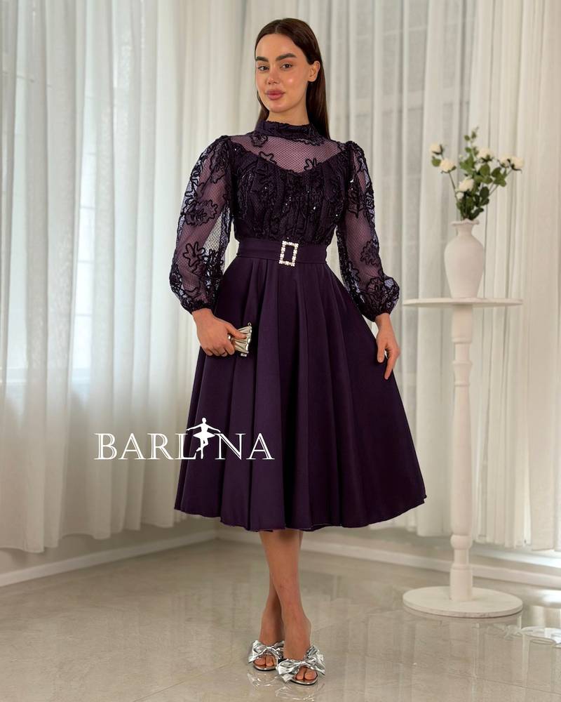 A soft dress with beaded lace