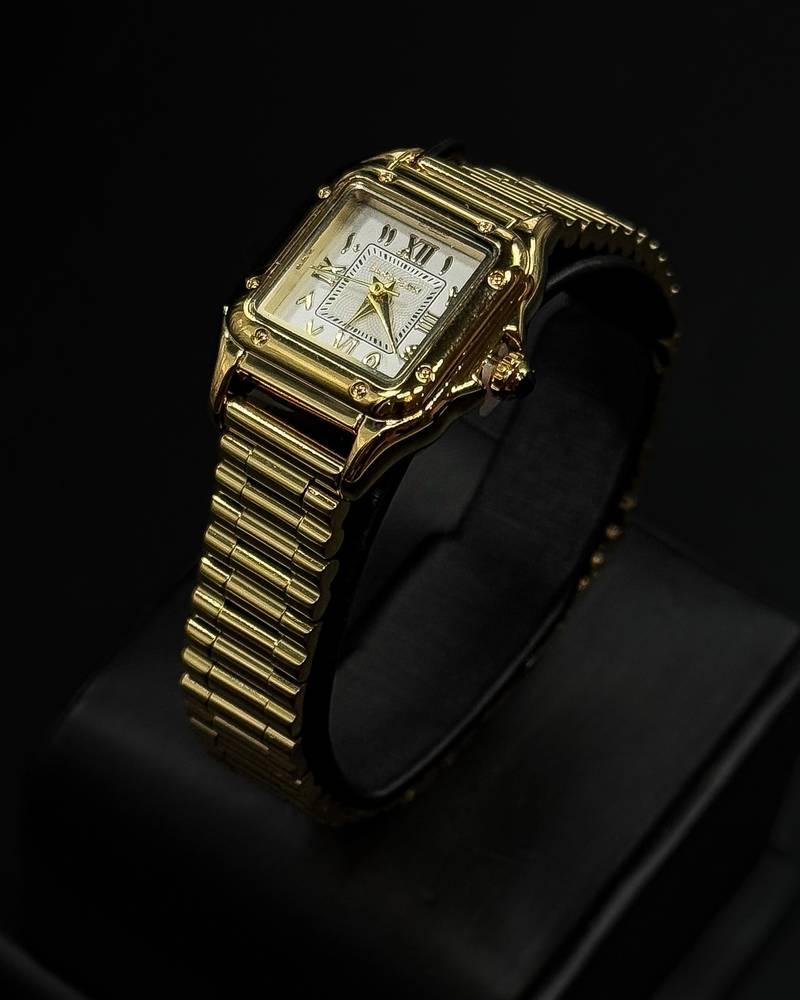 Elegant women's everyday watch with a square frame