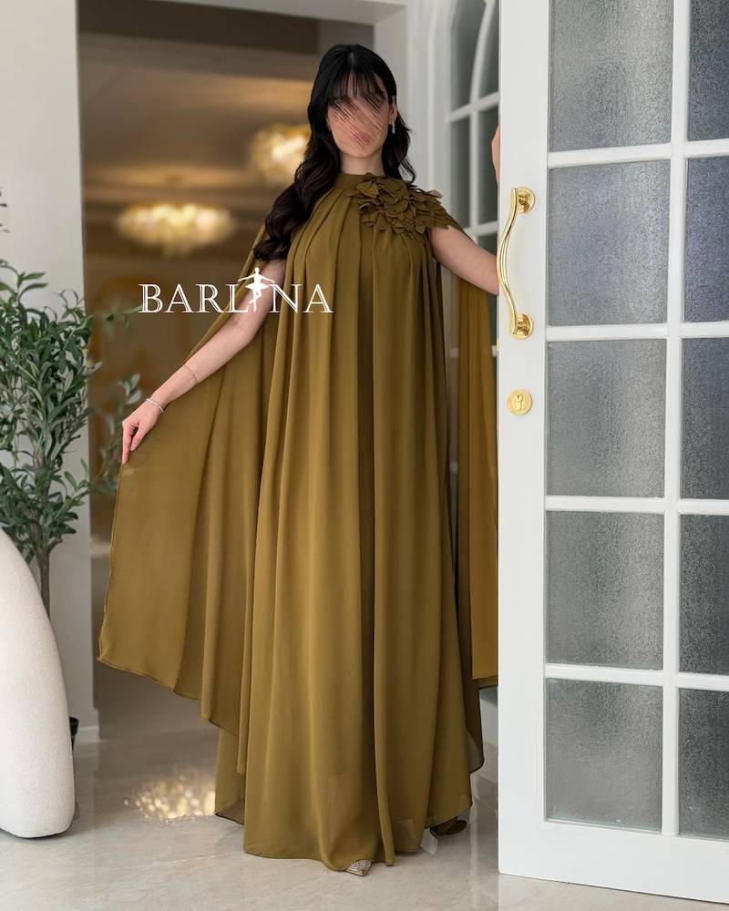 A long dress with a soft and flowing design