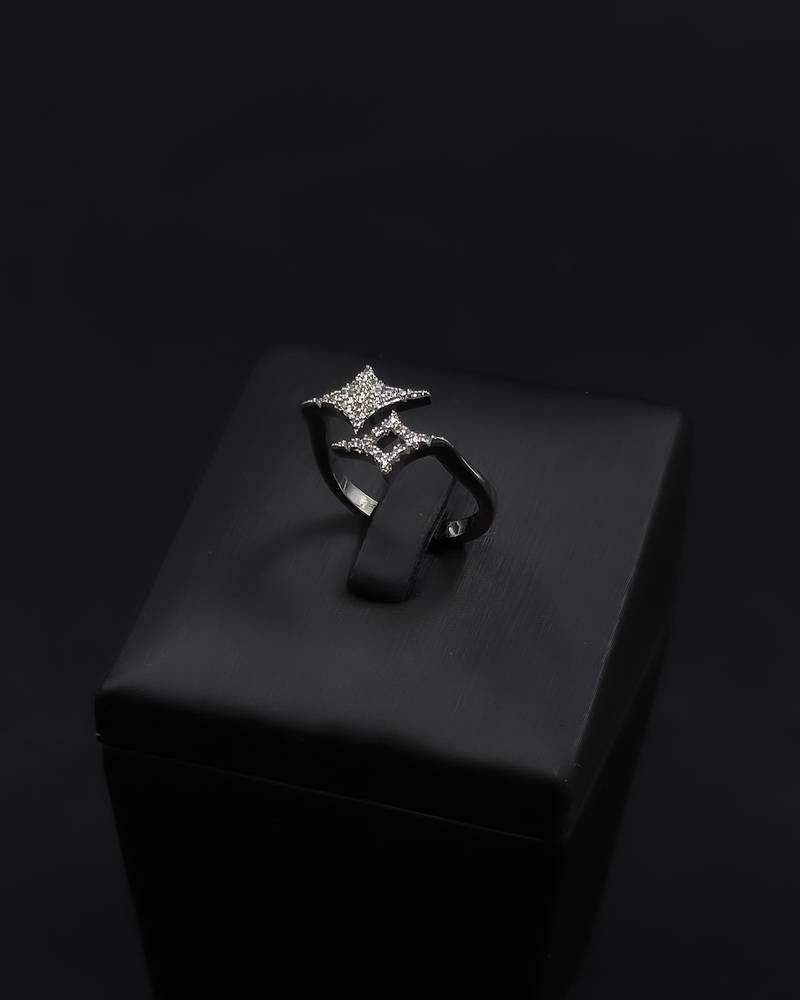 Bracelet and ring with a studded star design