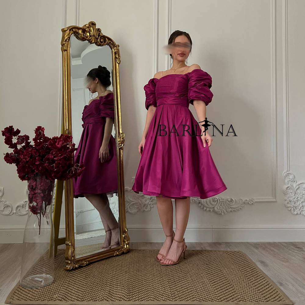 Shanton short dress in raspberry color
