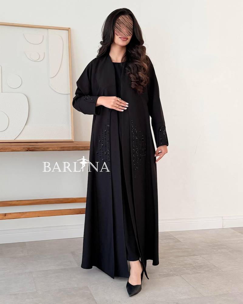 Luxury Black Abaya with Elegant Embroidery