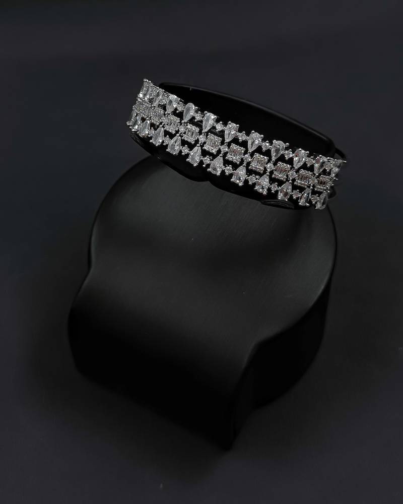 Luxury geometric design bracelet and ring set