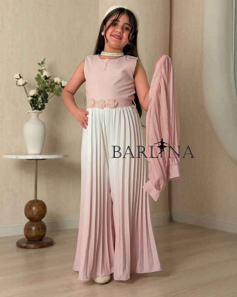 Girls' two-piece jumpsuit in color gradients