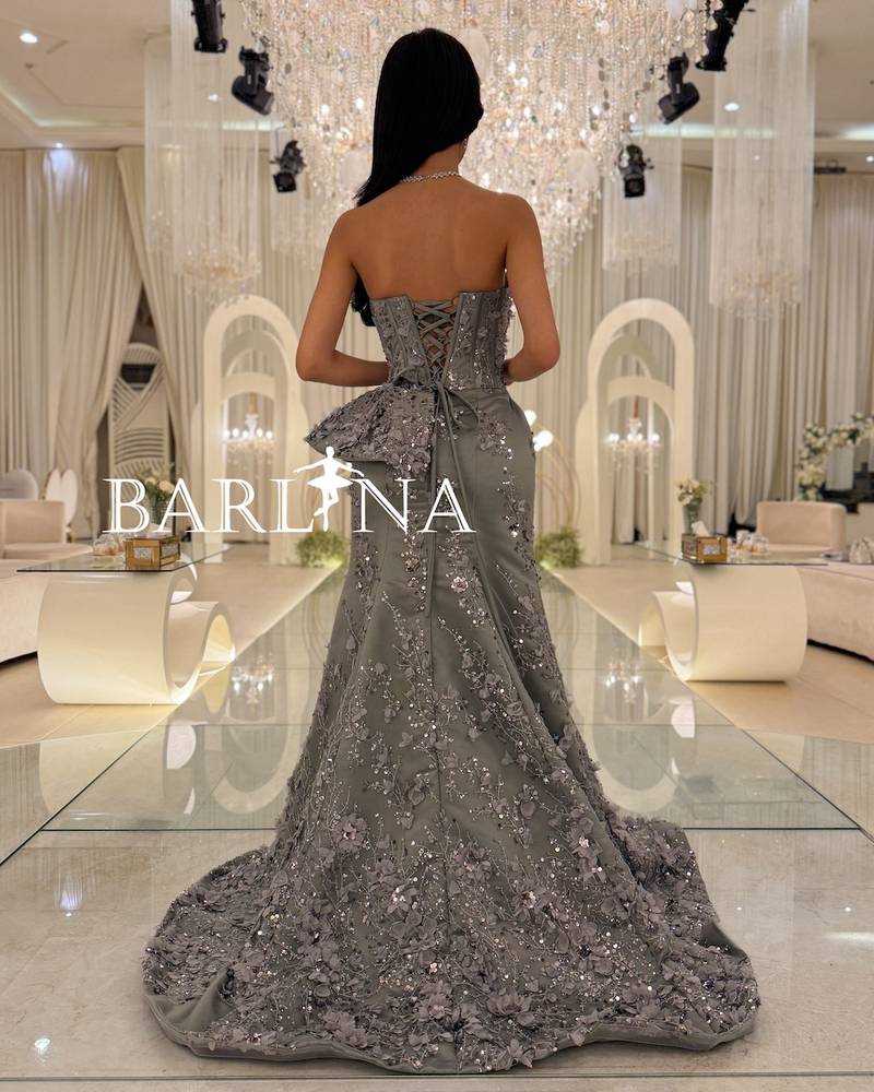 Grey mermaid corset dress