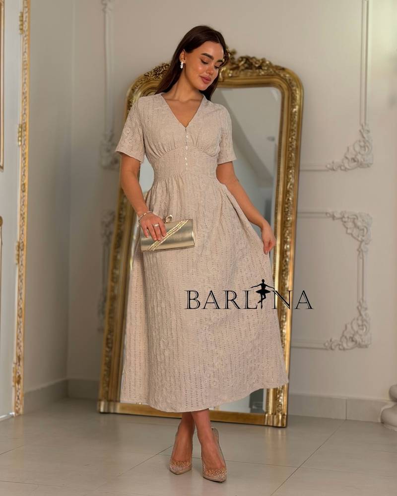 Floral midi dress with buttons down the center