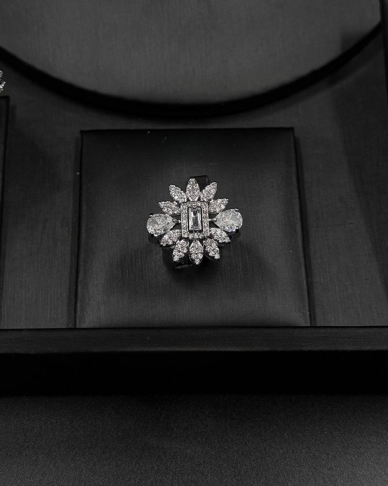 Accessory set with delicate crystal projections