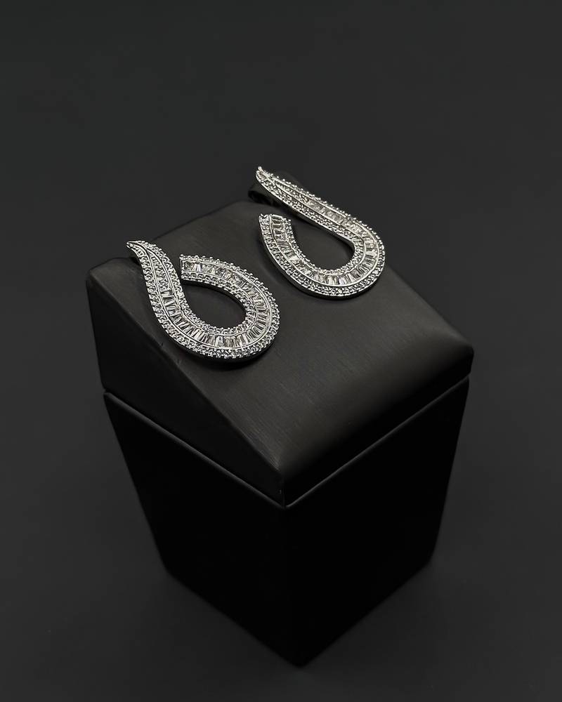 Women's silver drop earrings