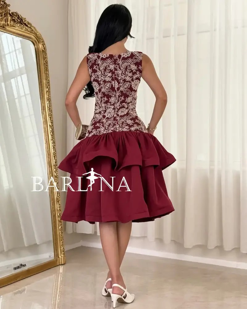 A soft dress with a bodice adorned with exquisite embroidery.