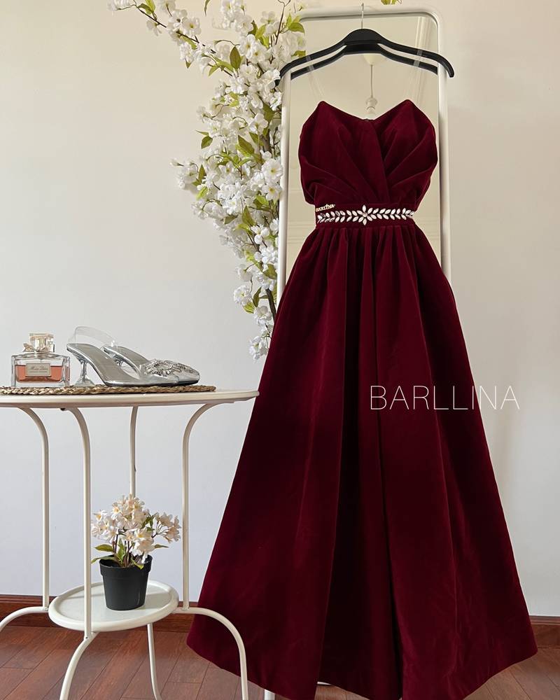 Crystal embroidered dress