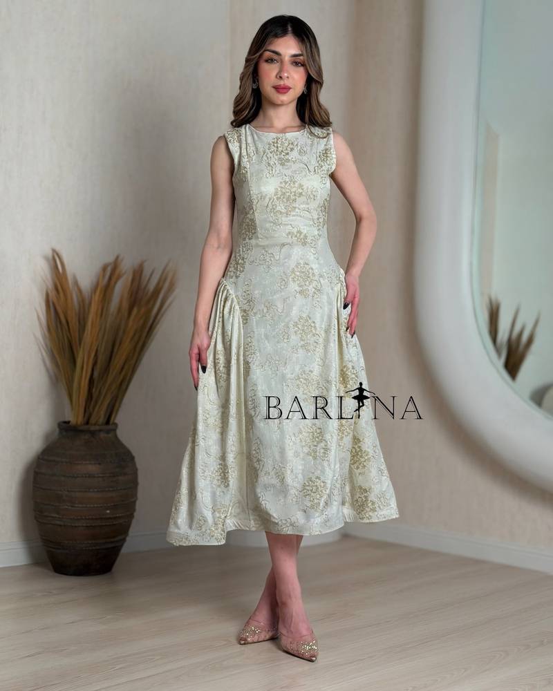 Off white lace dress with an elegant design