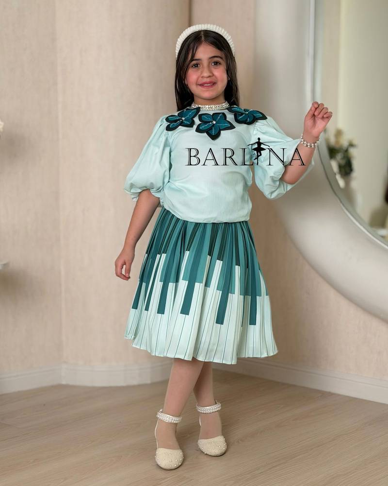 Soft girls' outfit decorated with roses