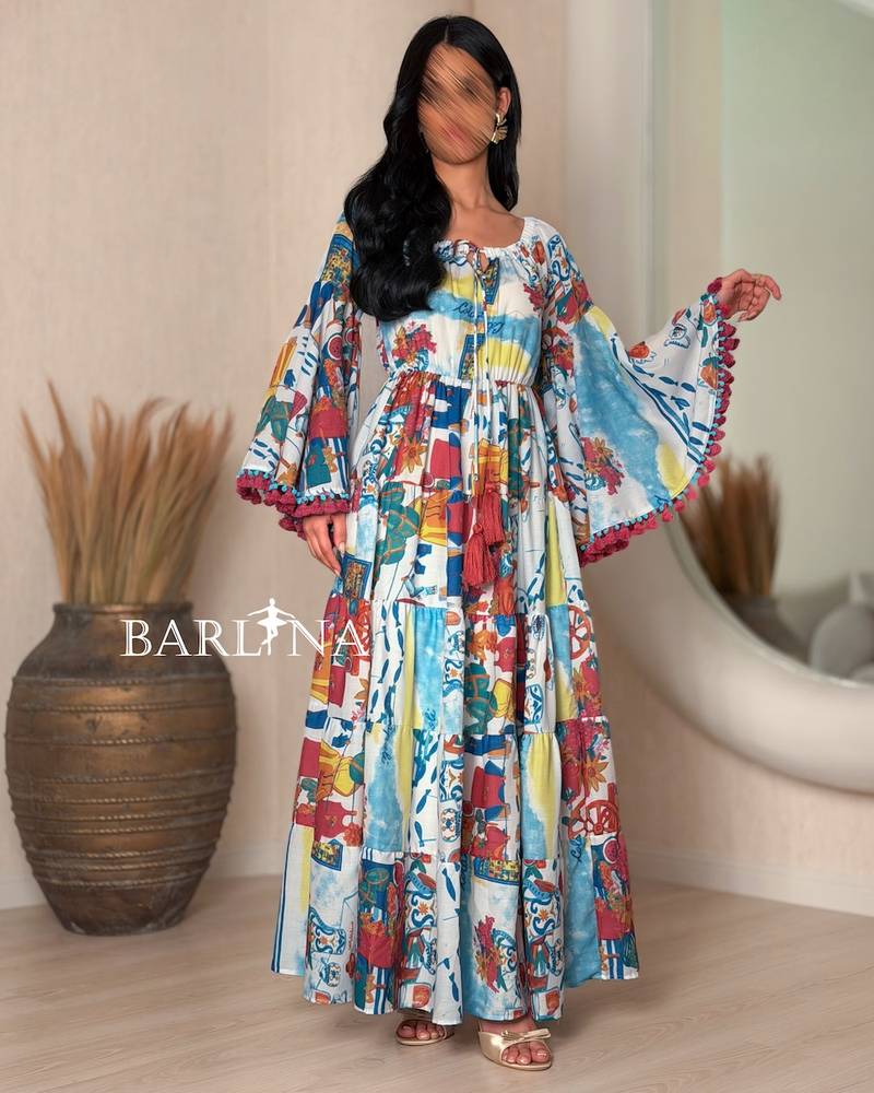 Summer dress with random prints