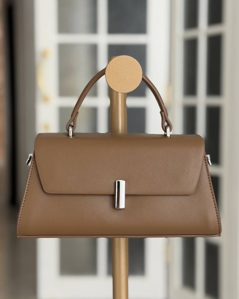 Luxury bag with soft leather and front flap