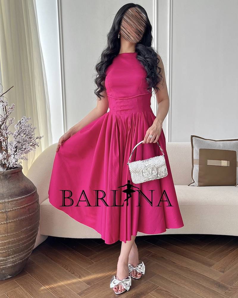 Fuschia Midi dress with corset design