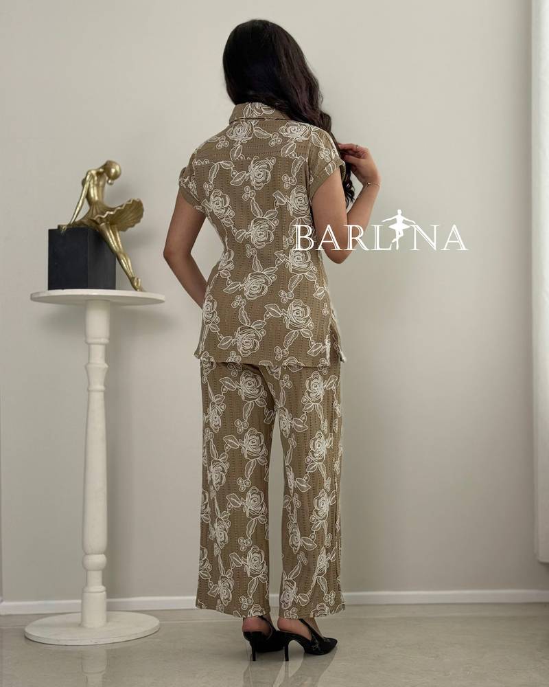 A soft and elegant lace pajama set