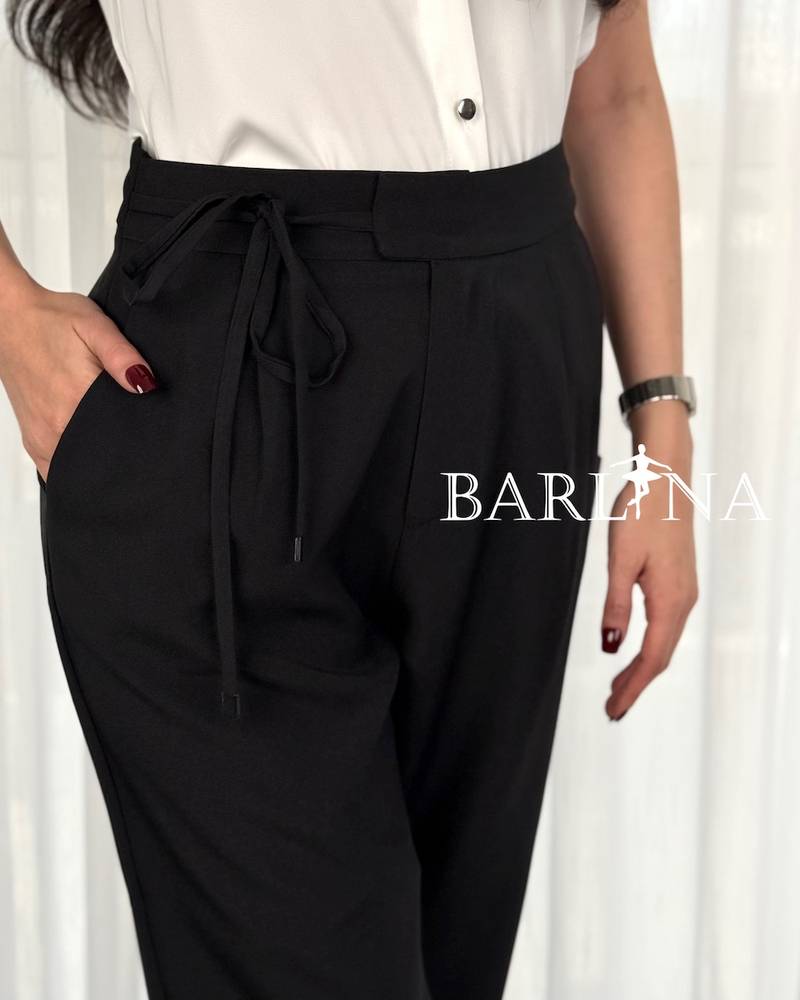 Soft side drawstring work trousers