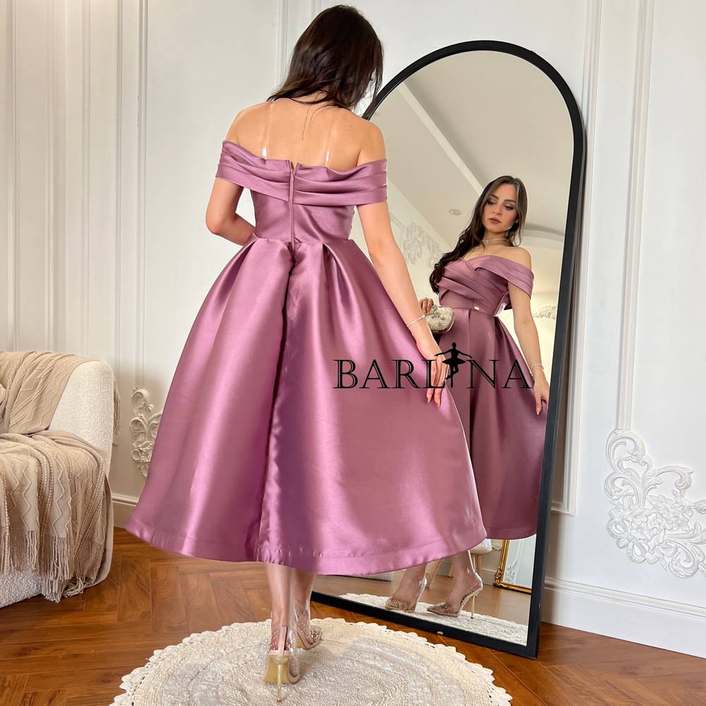 Purple pink Taffeta midi dress