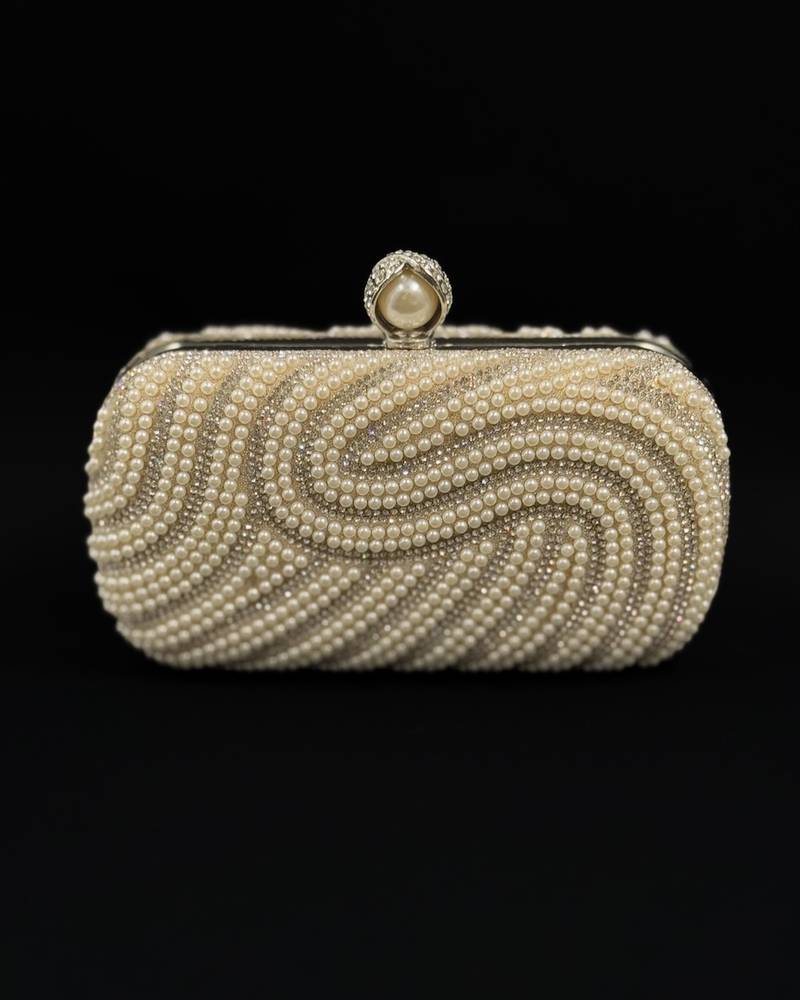 Pearl Waves Evening Clutch Bag