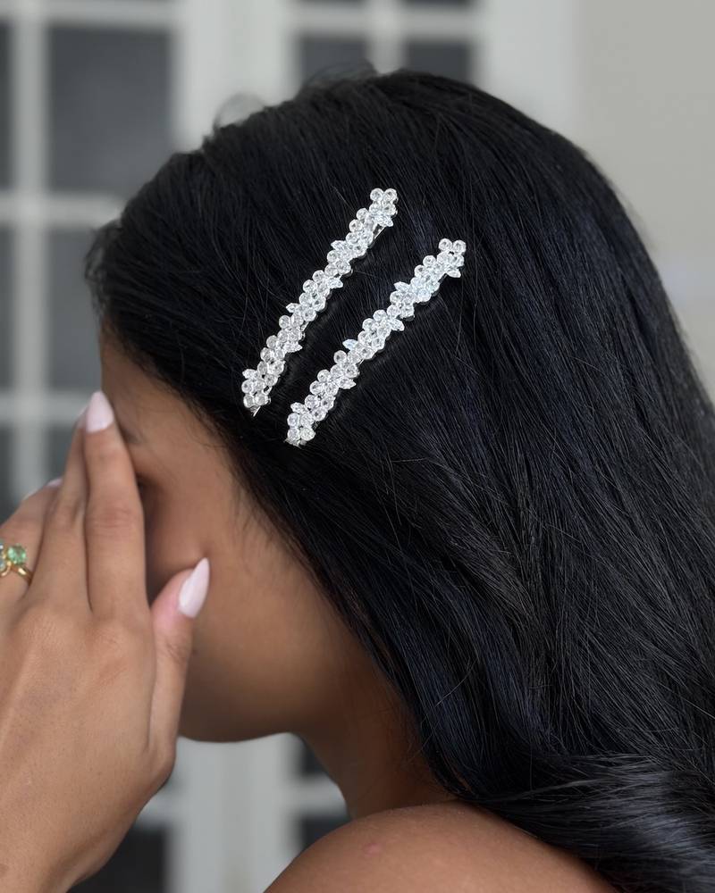 Double hair clip with delicate details
