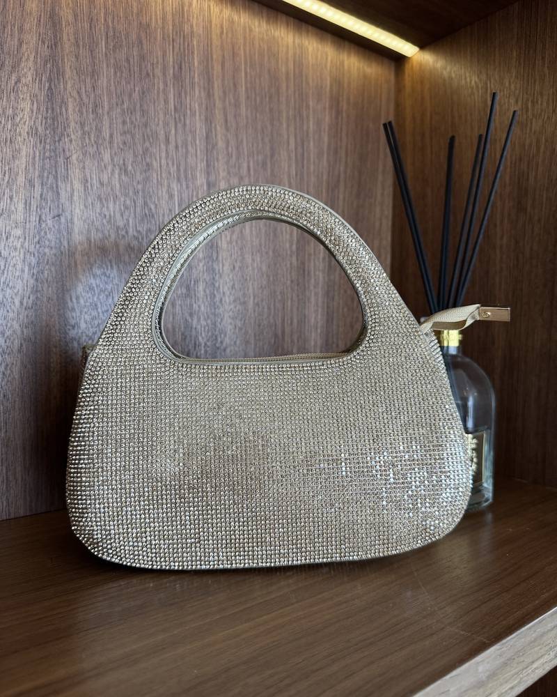 Handbag fully encrusted with crystals