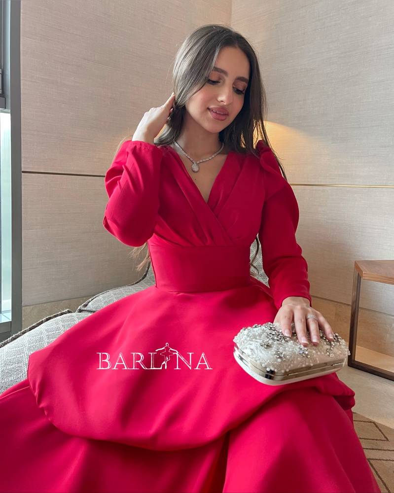 Layered short red dress