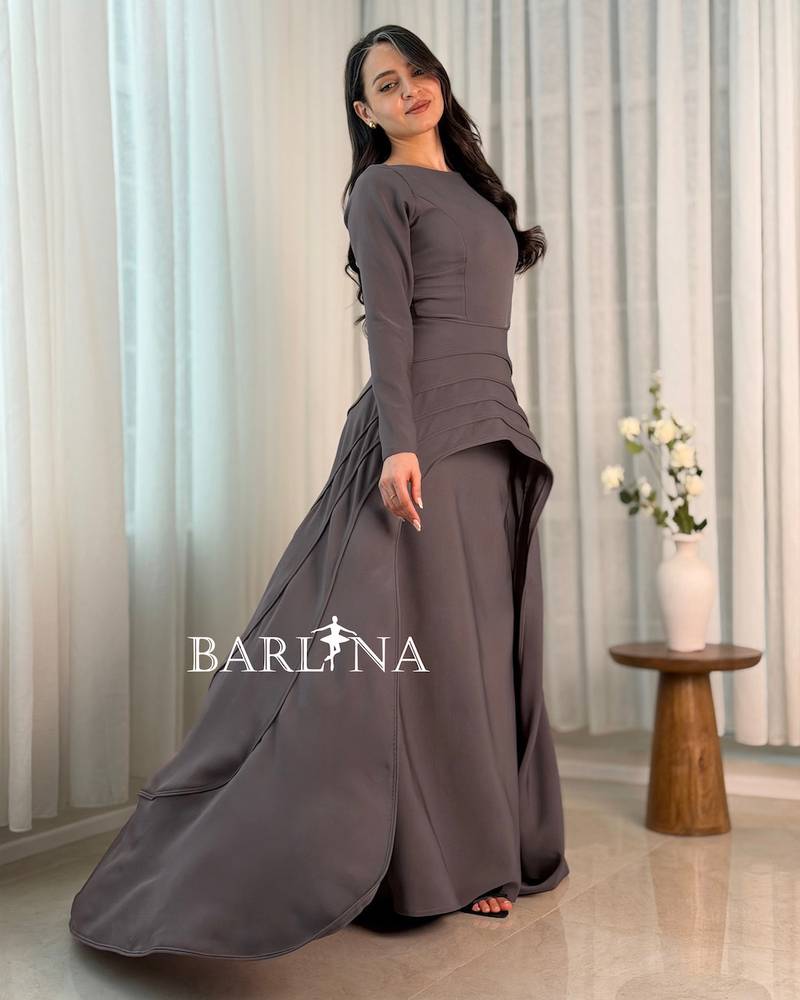 Elegant dress with a modest design and long sleeves